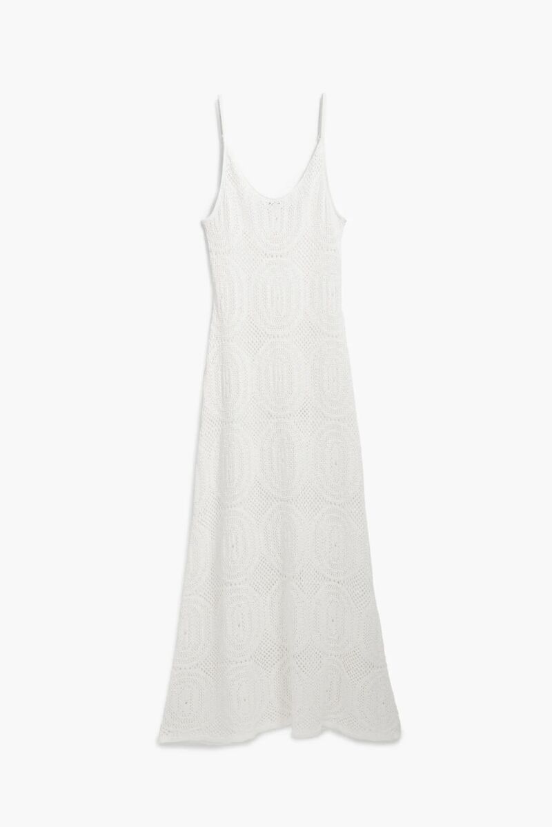 Vestido tirantes crochet.