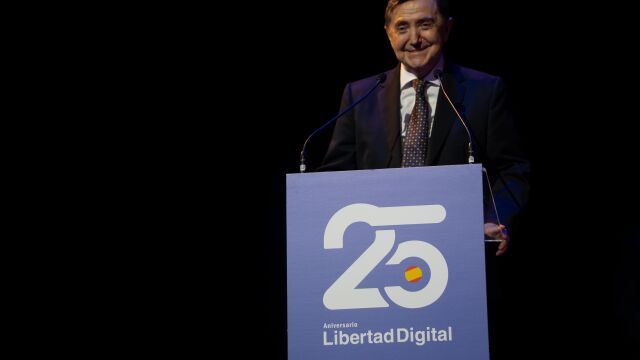 Federico Jiménez Losantos, durante su discurso en el 25 aniversario de Libertad Digital