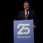 Federico Jiménez Losantos, durante su discurso en el 25 aniversario de Libertad Digital