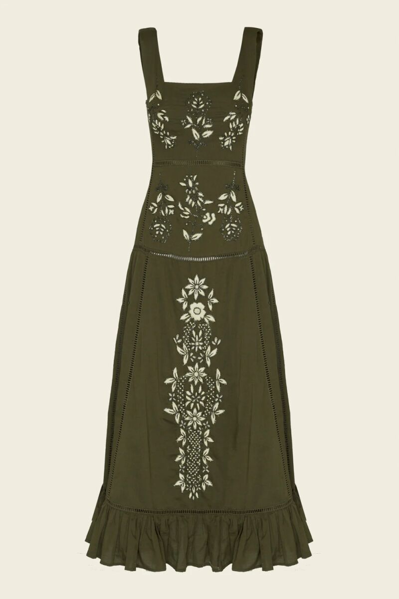 Vestido Julianna khaki.