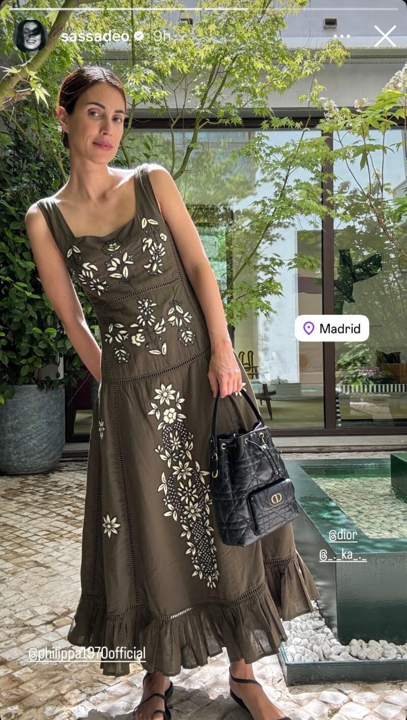 Sassa de Osma con vestido boho.
