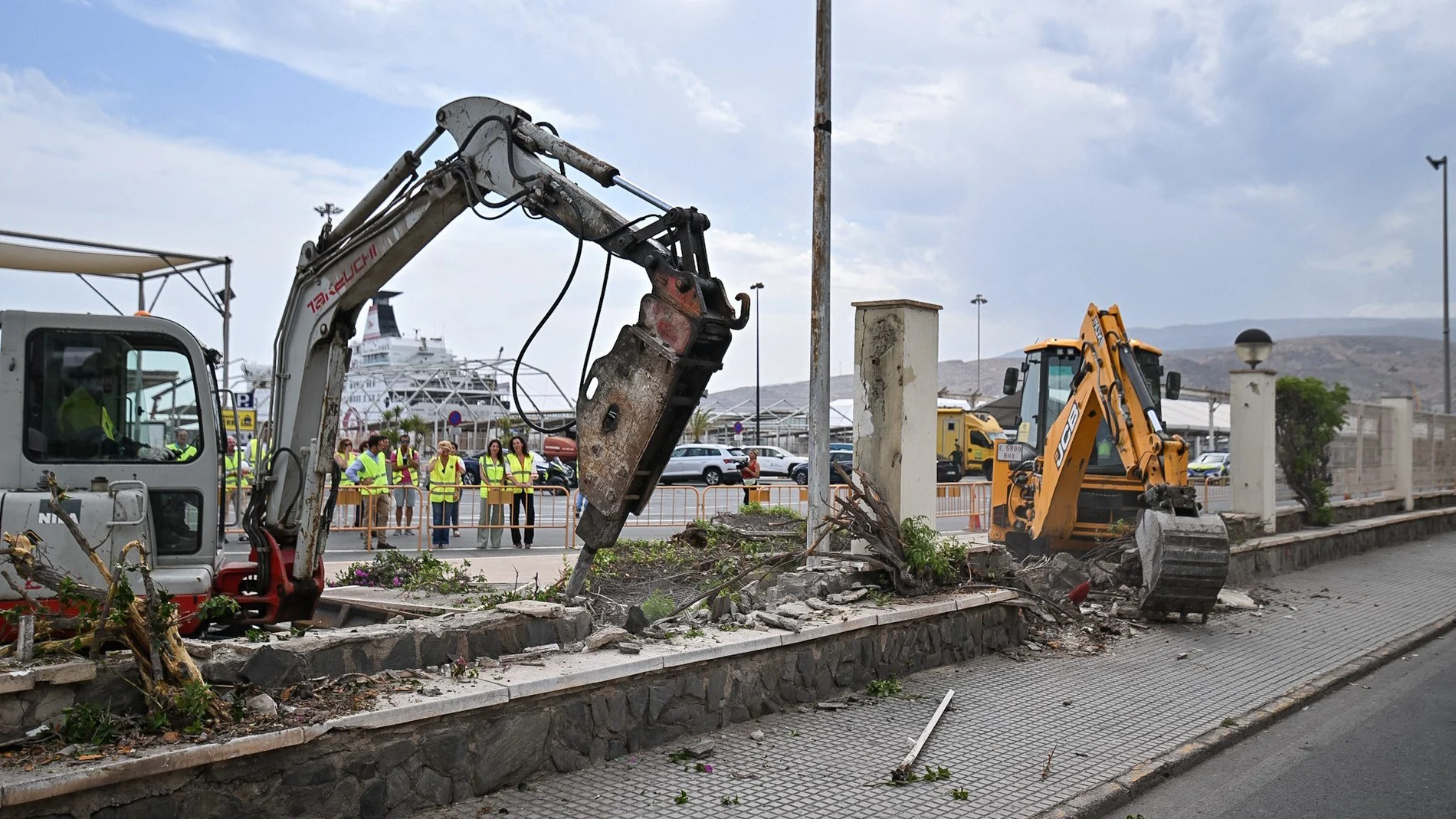 Obras del proyecto Puerto Ciudad, en Almería