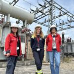Tres profesionales de Aduriz Energía, Belén Puga, Ángela García e Idoia González