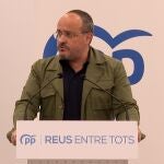 El presidente del PP en Catalunya, Alejandro Fernández, en un acto en Reus (Tarragona)