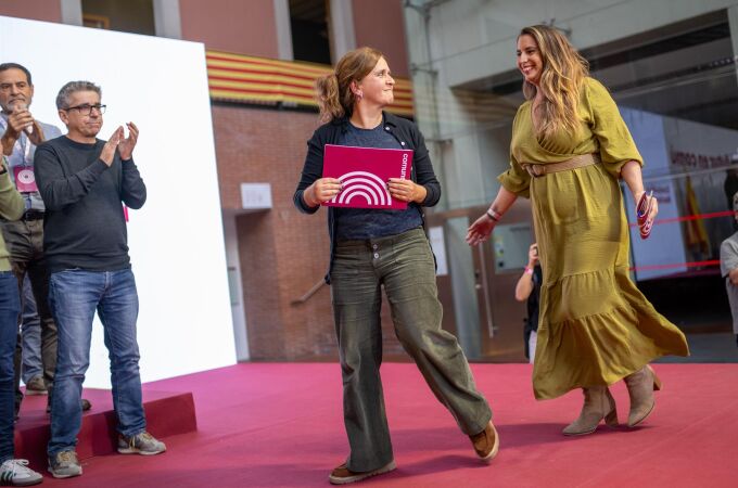 La coordinadoras nacionales de los Comuns, Gemma Tarafa (i) y Candela López (d), en una imagen de archivo