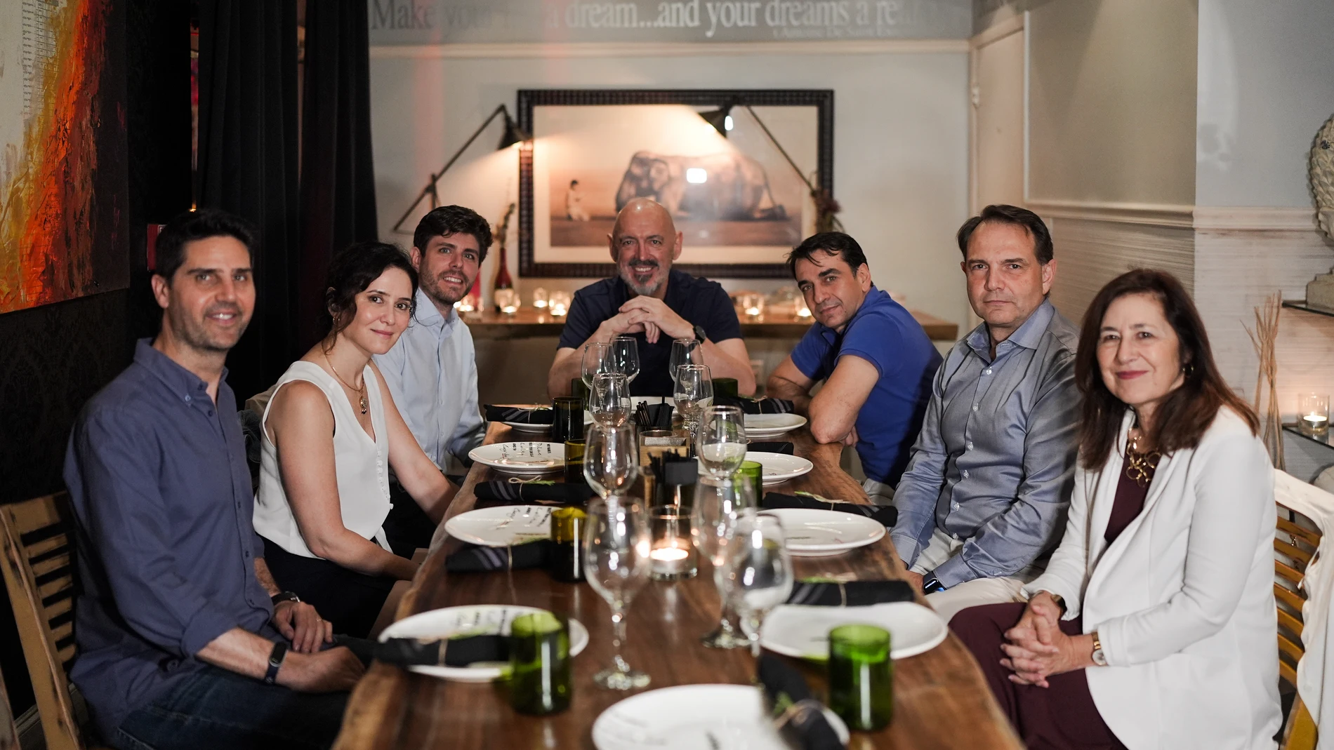 Ayuso, con el consejero de Educación y los rectores de las universidades públicas madrileñas en Miami