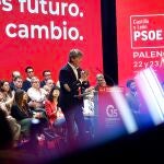 El secretario general del PSOE de Castilla y León, Carlos Martínez