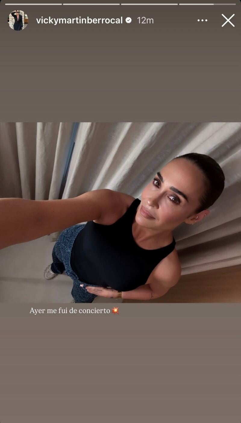 El look de Vicky Martín Berrocal para una noche de concierto.
