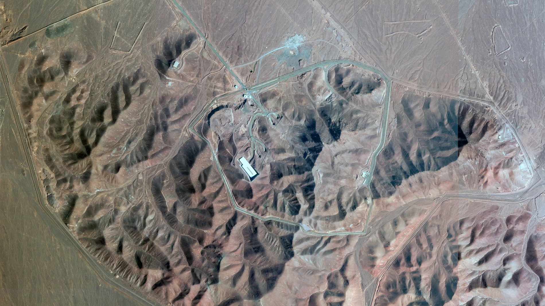 This satellite picture by Planet Labs PBC shows Iran's underground nuclear enrichment site at Fordo on March 19, 2025. (Planet Labs PBC via AP)
