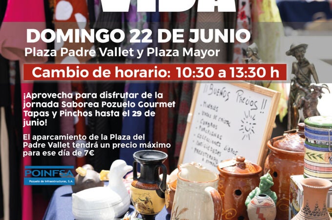 MADRID.-Pozuelo.- La Plaza del Padre Vallet y la Plaza Mayor acogen este domingo una nueva edición del Mercado de Segunda Vida