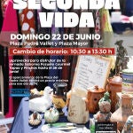 MADRID.-Pozuelo.- La Plaza del Padre Vallet y la Plaza Mayor acogen este domingo una nueva edición del Mercado de Segunda Vida