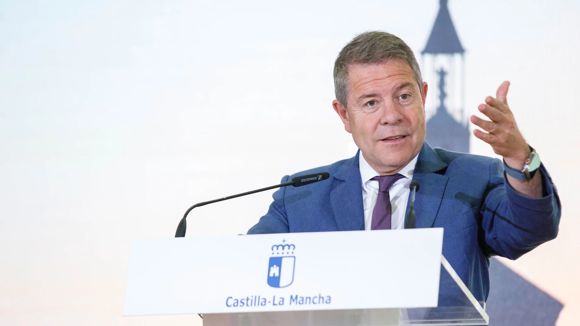 Emiliano García-Page en la inauguración de las estaciones depuradoras de aguas residuales de Cebolla, Mesegar de Tajo y Montearagón