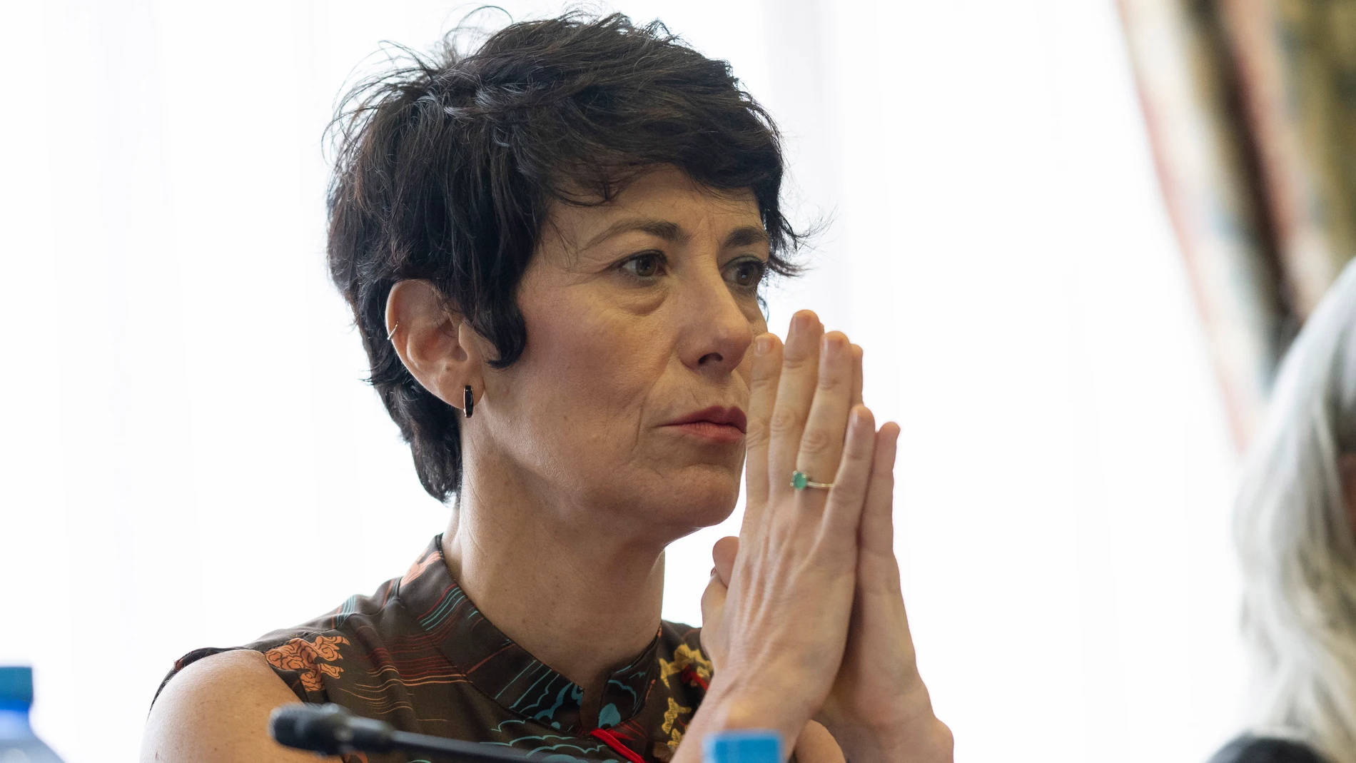SANTANDER, 23/06/2025.- La ministra de Inclusión, Seguridad Social y Migraciones, Elma Saiz, habla sobre la historia del Pacto de Toledo en el inicio de un curso que are en la Universidad Internacional Menéndez Pelayo (UIMP), este lunes en Santander. EFE/Pedro Puente Hoyos