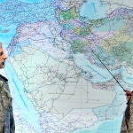 Iranian Army commander-in-chief Amir Hatami in the Army's War Command Room