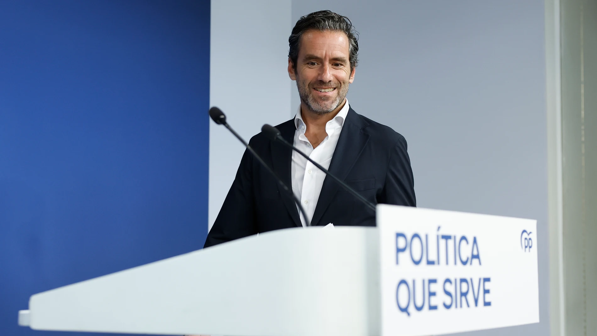 MADRID (ESPAÑA), 23/06/2025.- El portavoz del PP, Borja Sémper antes de la rueda de prensa celebrada en la sede del partido este lunes en Madrid. EFE/ Chema Moya