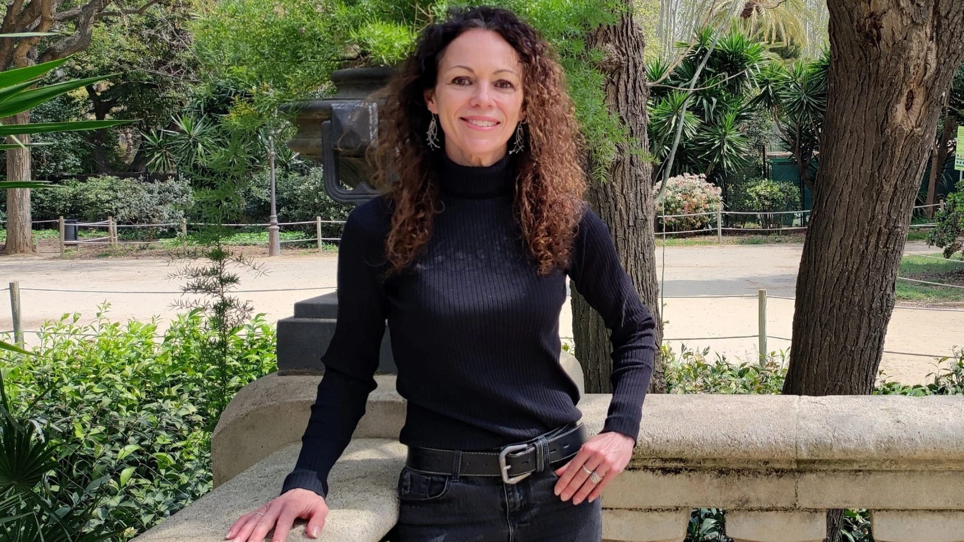 La candidata a coordinadora autonómica de Podem Catalunya y exsecretaria de organización del partido, María Pozuelo, en una entrevista de Europa Press. EUROPA PRESS 20/06/2025