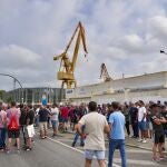 Protestas del sector del metal en Cádiz