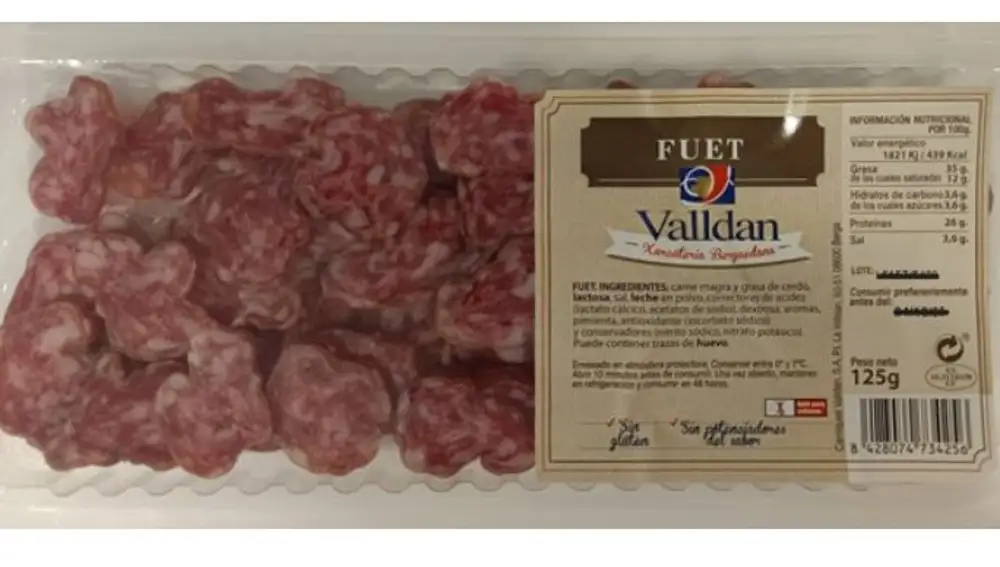 Fuet de la marca Valldan