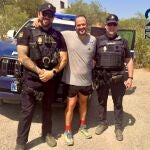 Senderista rescatado por agentes de la Policía Nacional