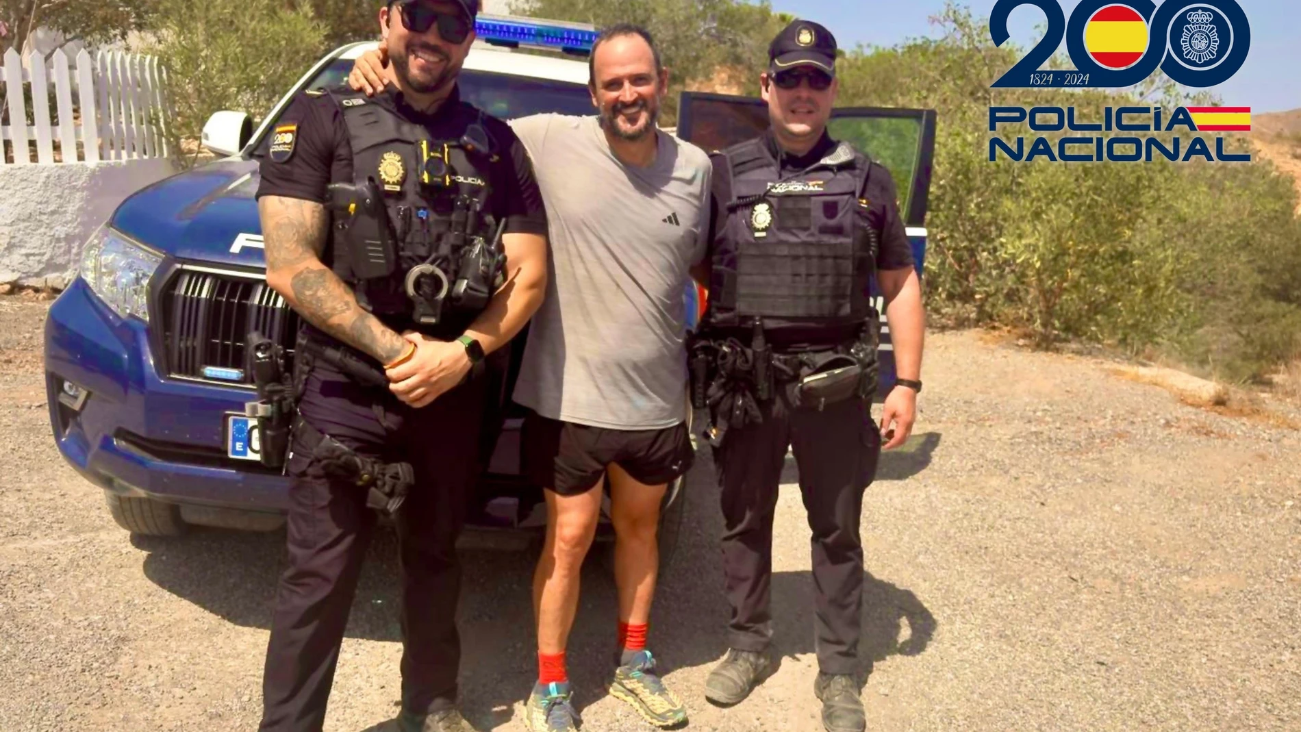 Senderista rescatado por agentes de la Policía Nacional