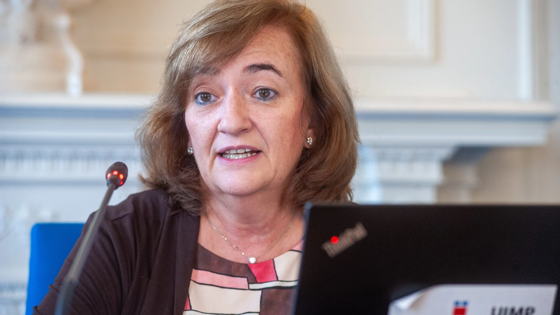 La presidenta de la Airef, Cristina Herrero, durante el XLII seminario de economía de la APIE y la UIMP, el 24 de junio de 2025. REMITIDA / HANDOUT por APIE Fotografía remitida a medios de comunicación exclusivamente para ilustrar la noticia a la que hace referencia la imagen, y citando la procedencia de la imagen en la firma 24/06/2025