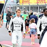 Durante el rodaje de 'F1: La película', con Brad Pitt