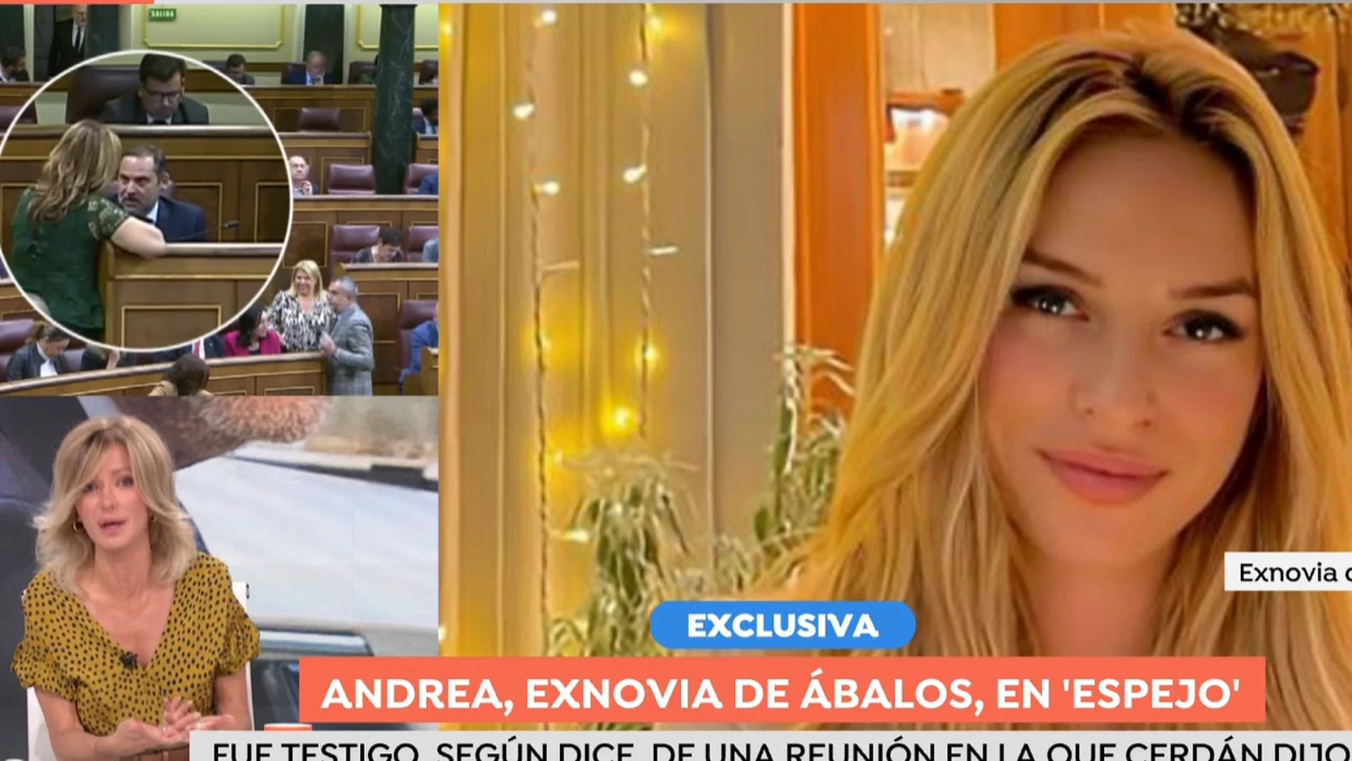 Andrea, exnovia de Ábalos, revela en ‘Espejo Público’ que Moncloa envió a Santos Cerdán para negociar