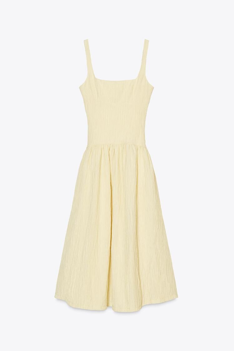 Vestido midi textura.