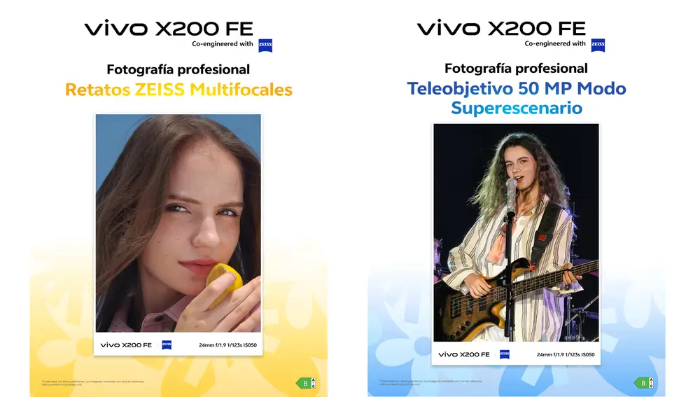 El sistema de cámaras del vivo X200 FE creado por ZEISS te hará sentirte como un fotógrafo profesional
