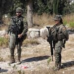 Militares del Ejército de Tierra patrullando