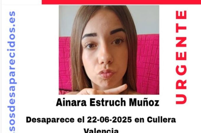 Ainara tiene 13 años y fue vista en Cullera (Valencia) por última vez