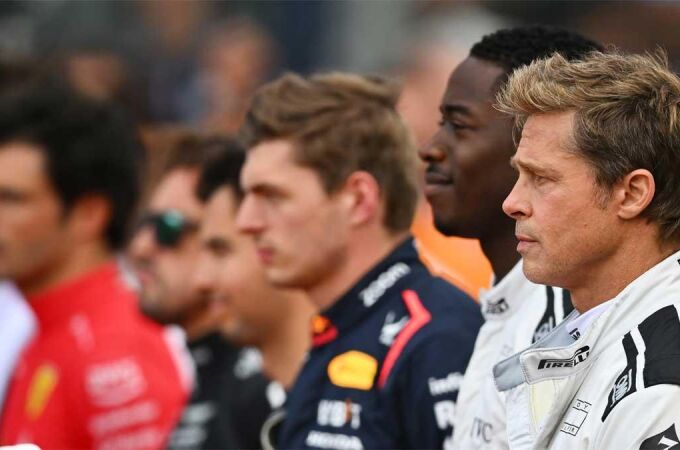 Brad Pitt en una escena de "F1"
