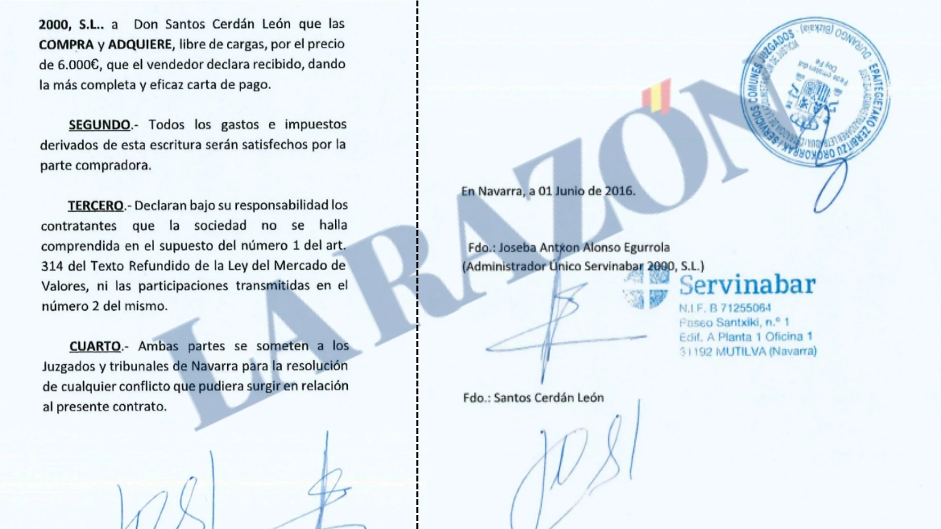 El contrato clave que implica a Santos Cerdán
