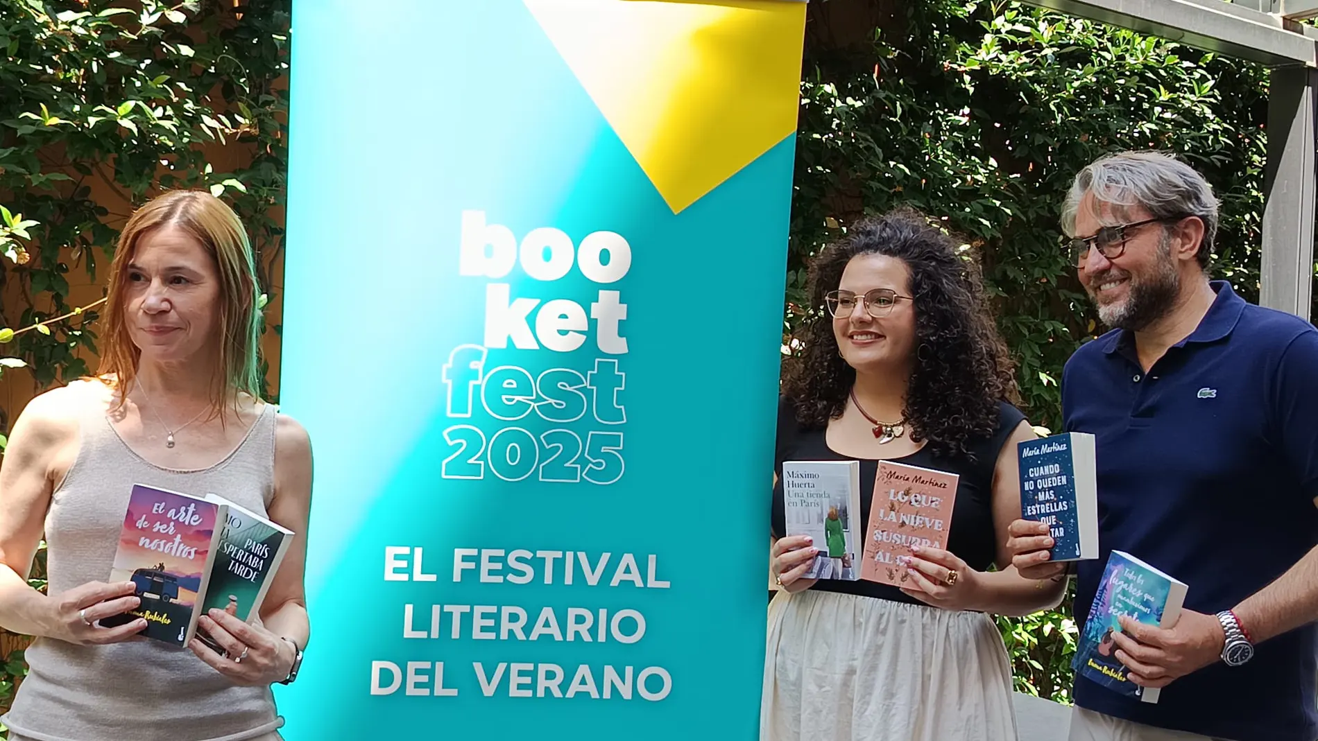 María Martínez, Inma Rubiales y Máximo Huerta, ayer