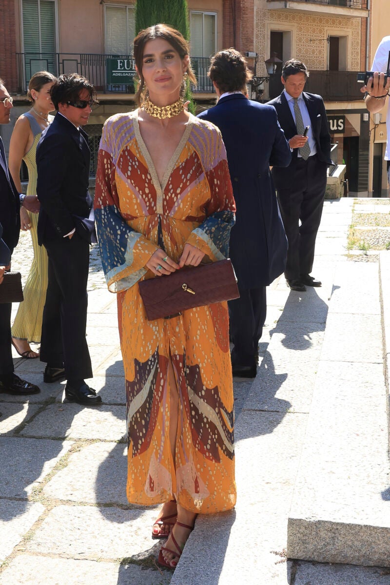 Mery Turiel en la boda de Ana de Miguel en Sevilla.