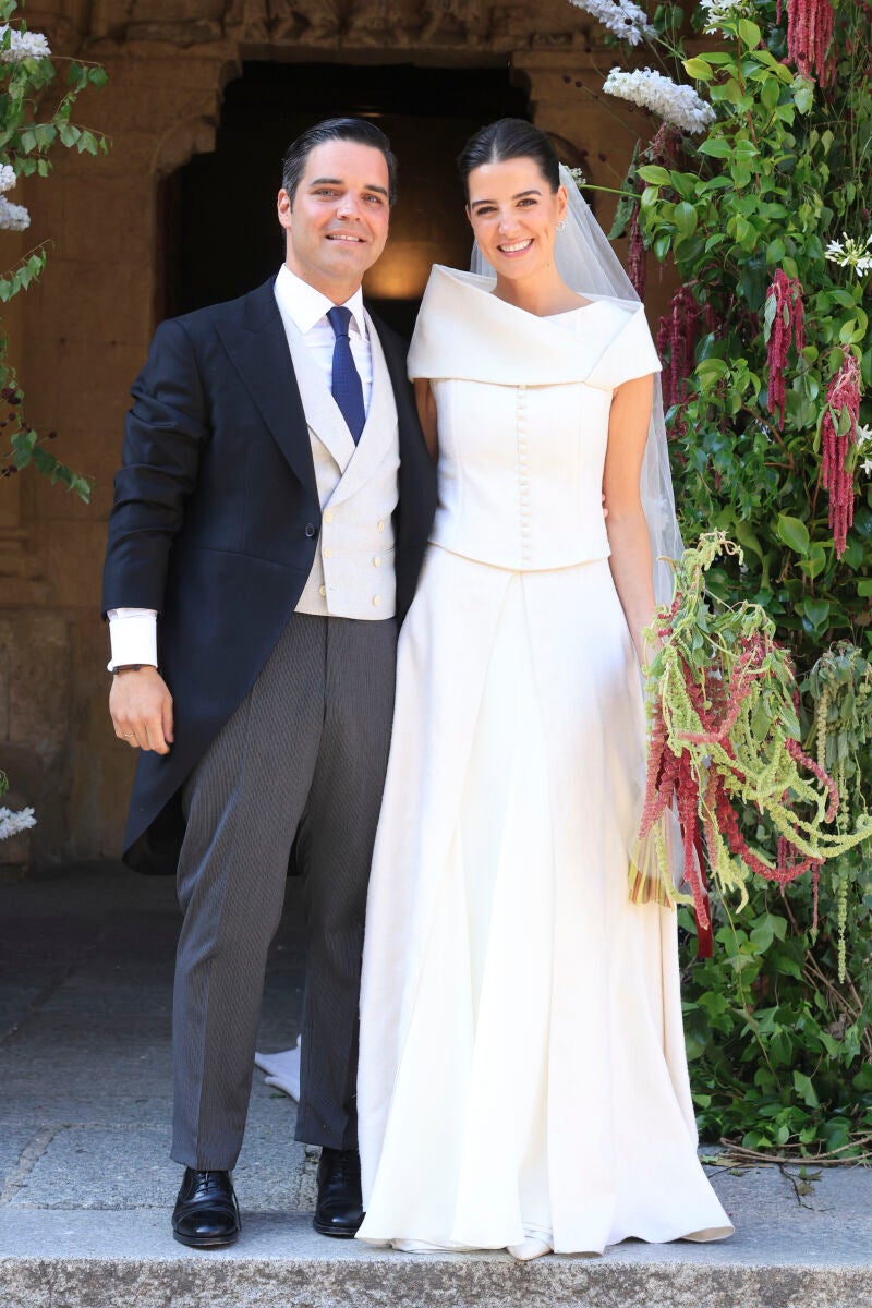 Álvaro Aguilar y Ana de Miguel en su boda.