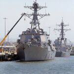 Imagen de archivo de unas buques de guerra. Estados Unidos, a pesar de ser la principal potencia militar del mundo, no cuenta con fragatas en su Marina