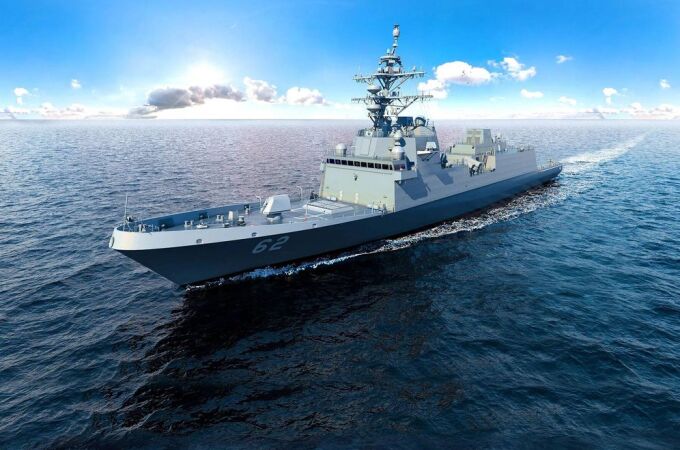 Buque de guerra de clase USS Constellation. Estados Unidos, a pesar de ser la principal potencia militar del mundo, no cuenta con fragatas en su Marina