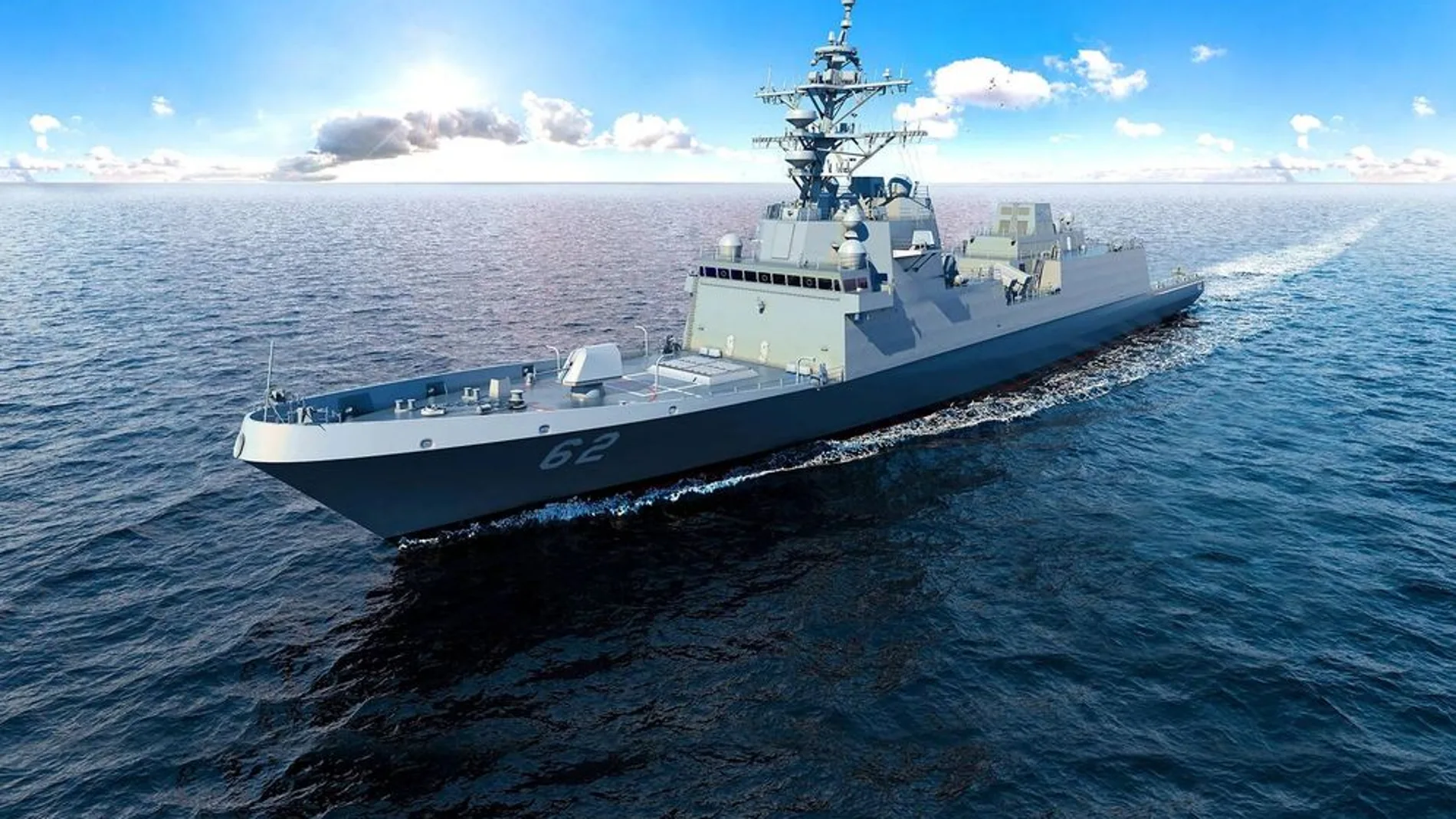 Buque de guerra de clase USS Constellation. Estados Unidos, a pesar de ser la principal potencia militar del mundo, no cuenta con fragatas en su Marina