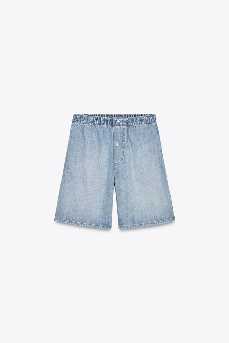 Bermudas denim estilo boxer.