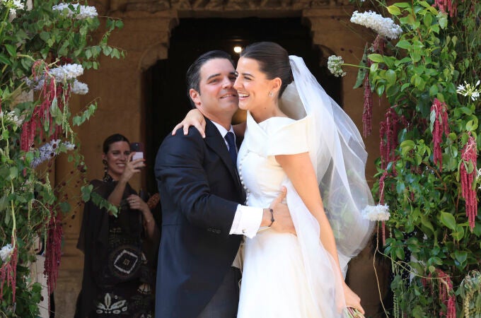 Álvaro Aguilar y Ana de Miguel en su boda.
