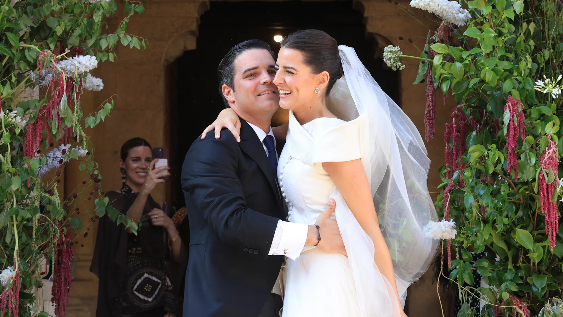 Álvaro Aguilar y Ana de Miguel en su boda.