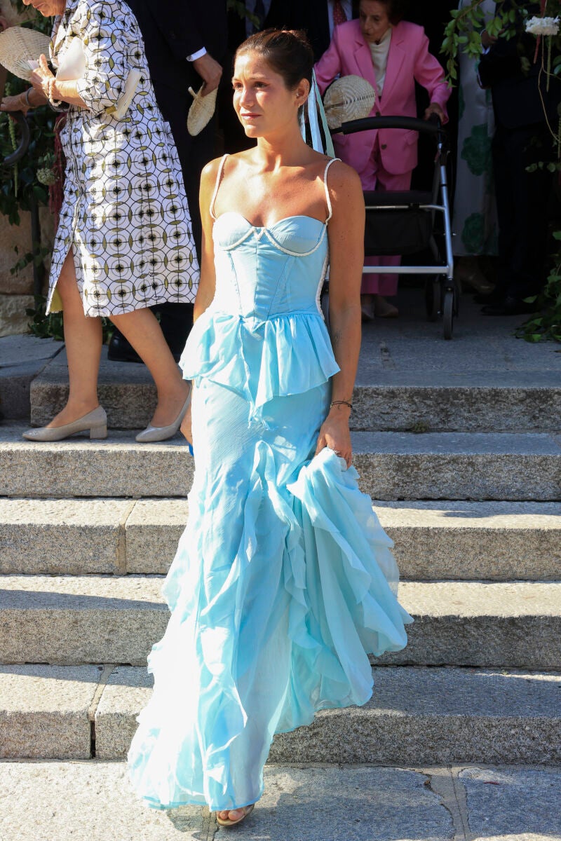 Miri Pérez-Cabrero en la boda de Ana de Miguel en Sevilla.