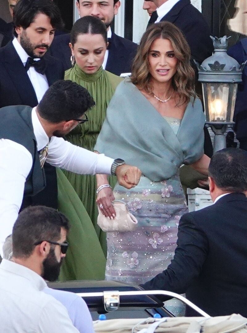 Rania de Jordania en la boda de Lauren Sánchez y Jeff Bezos en Venecia. 