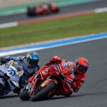 Marc y Álex Márquez, muy pegados durante el Sprint del GP de Países Bajos