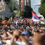 University students rally for early elections in Serbia