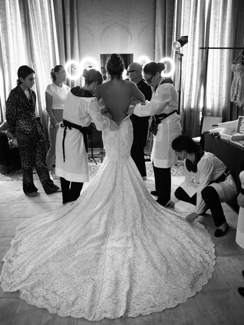 Vestido de novia de Lauren Sánchez.
