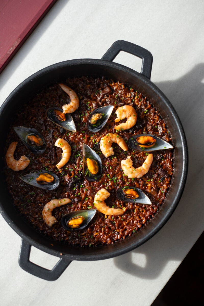 Arroz con langostinos restaurante Esquina
