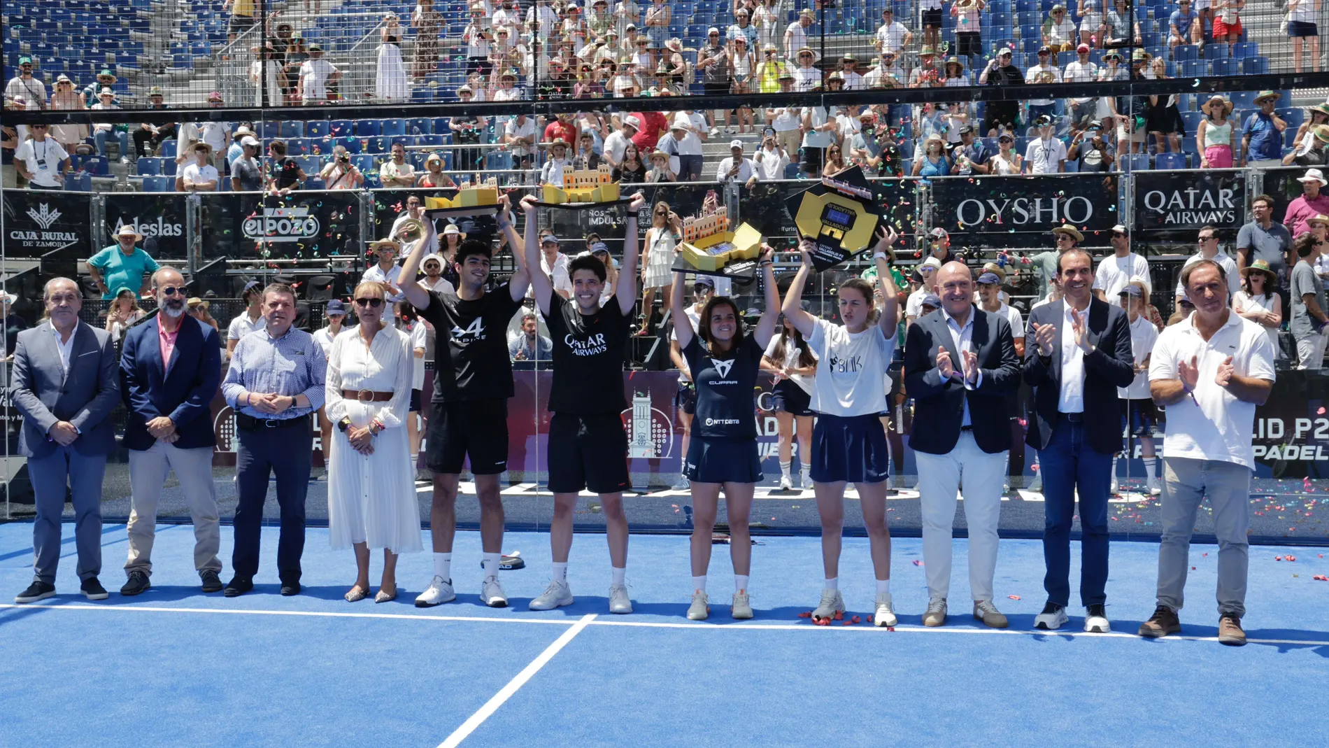 Entrega de trofeos del Torneo de Pádel en la Plaza Mayor de Valladolid
