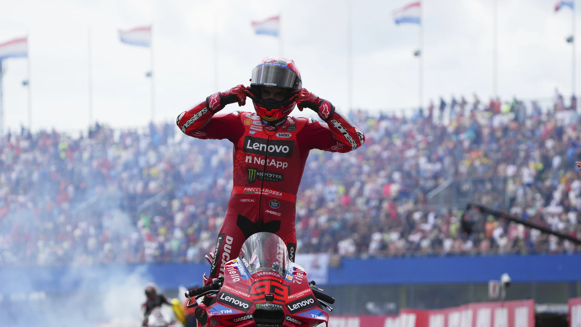 Marc Márquez, tras ganar la carrera larga de Assen